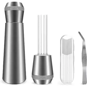 Biubox 197644242856 Wdt Tool Espresso Distribution With 0.25mm X10 Needles Coffee Stir Silver