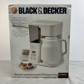 Tcm413 Black Decker 050875504912 And Thermal Carafe Coffee Maker With Digital Clock/timer Nos