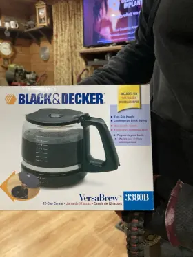 177983-01 Black Decker 3380b 12-cup Carafe Glass For Dcm1200b Dcm1300b