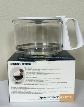 3360wh Black Decker And Spacemaker Coffee Maker Replacement Carafe/pot 12 Cup New #2