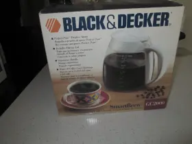 Gc2000 Black Decker Smart Brew Coffee Pot 12 Cup Carafe White Replacement