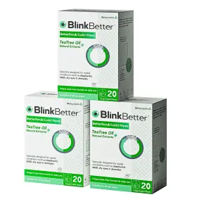 Blinkbetter 070002584506 Tea Tree Oil Eyelid Wipes- 60 Pack Of 3 Natural Blepharitis Mgd And Dry Eye