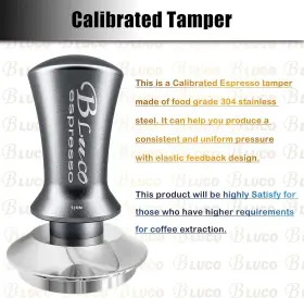 Bluco 726084272736 Espresso Tamper 58mm - Calibrated Coffee With Spring Loaded Es #3