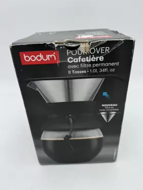 11571-109 Bodum 699965336820 Pour Over Coffee Maker With Permanent Filter Glass 34 Ounce Euc #3