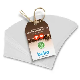 Bolio 427011184407 Hemp White Paper Coffee Filters - V60 Compatible 100 Pack