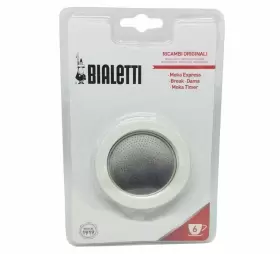 06601 Bradshaw International Bialetti Moka Express Pot 6 Cup Replacement Filter And 3 Gaskets Reusable White #2