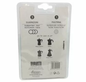 06601 Bradshaw International Bialetti Moka Express Pot 6 Cup Replacement Filter And 3 Gaskets Reusable White #3