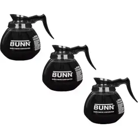 Branded 313104474432 3 Pack Bunn 12-cup Commercial Glass Decanter Coffee Pot Carafe Black