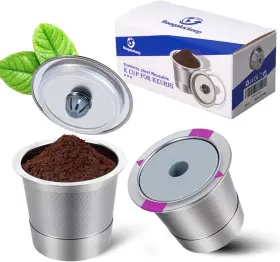 Branded 445009529597 2 Pack Reusable Stainless Steel K Cup For Keurig Refilled -cu