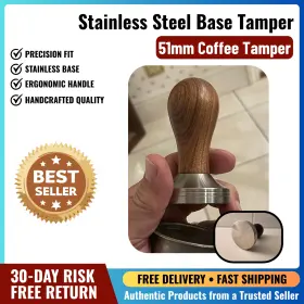 Branded 711181429220 51mm Stainless Steel Coffee Tamper Espresso Bean Press Base