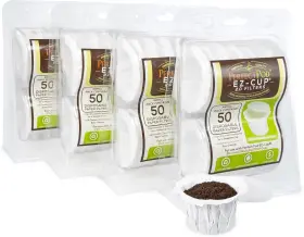 Branded 744759394637 Perfect Pod Ez-cup 2.0 Unbleached Disposable Paper Coffee Filters 200ct Usa