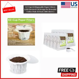 K85753-10 Branded 500-ct Ez-cup 2.0 Disposable Coffee Filter For Keurig Single Cup K-cup Pods