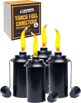 Tt-rc.12oz.4w Branded Torch Replacement Canisters 12 Oz . Compatible With Tiki Torches. Easy Fill Ope
