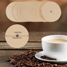 Branded01 313049918954 300 Count Percolator Coffee Filters 3.75 Inch Natural Unbleached Disposable Cof #2