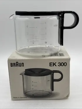 3063 Braun 210201135999 Ek 300 Replacement 4 Cup Glass Carafe For Pump Driven Espresso Makers