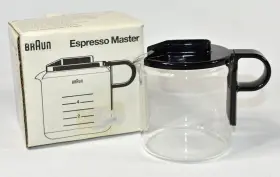 E250t Braun Ek200 Vintage Espresso Master Replacement Glass Carafe Black E200t