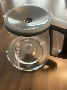 Kfk12fl Braun Coffee Pot Maker Carafe Replacement Glass 12-cup Gray Top