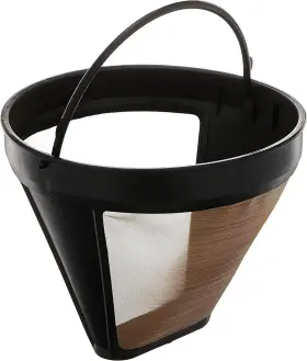 Ugsf4 Braun Gold Tone Permanent Coffee Filter Reusable #4 Cone Shaped No Paper Filte