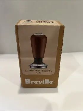 Bea202 Breville 54mm Force Gauge Coffee Espresso Tamper Walnut
