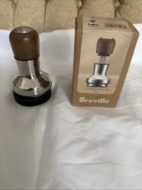 Bea303wlw Breville Craft Collection The Distribution Duo 58mm 304 Stainless Steel Walnut