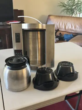 Be-112 Brew Express Stainless Steel Carafe And 2 Filter Baskets Used Great Shape