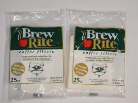 Brew Rite 071287412510 Set Of 2 New Wraparound-style Coffee Filters For Percolator And Drip