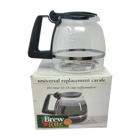Brew Rite 071287857694 Universal Replacement Glass Carafe Pot For Most 10-12 Cup Coffee Maker
