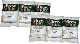 Brew Rite 445048686602 Rockline Wrap Around Percolator Coffee Filters 6packs Of 55ct