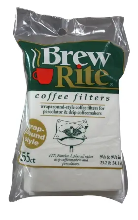 Brew Rite 643573124102 Rockline Wrap Around Percolator Coffee Filters Pack Of 3