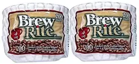 Brew Rite 735520582889 4 Cup Coffee Basket Disposable Filters - 400 Ct
