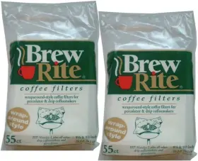 8541893756 Brew Rite Wrap Around Percolator Coffee Filter 55 Ct Pack Of 2