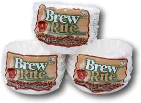 Cecominod052949 Brew Rite 4 Cup Coffee Basket Disposable Filters - 600 Ct