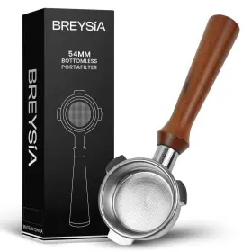 Ba-54-bpf-v1 Breysia 54mm Bottomless Portafilter Compatible With Breville Barista Express Pro To