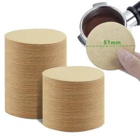 Brikinte B050b01 1000 Pcs Coffee Paper Filter For Espresso Maker 51mm Unbleached Espre