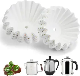 B081b03 Brikinte Coffee Filters For Farberware Percolators 150 Pack White 6/9 Cup Ships Free