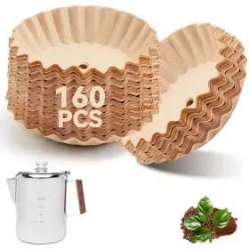 B126b01 Brikinte 160pcs Perforated Coffee Filters Compatible With Coletti Percolator Po