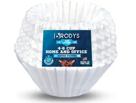Bf245636726 Brodys Coffee Filters 4-6 Cups - Junior Basket Style 400 Count White Paper Chlor