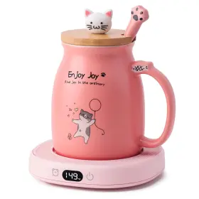 B0c2y3xz5x Bsigo Cat Mug Set With Electric Smart Warmer 3 Temps Auto Shut-off