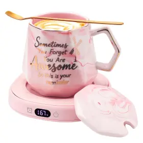 B0ff4nt9pc Bsigo Coffee Mug Warmer And You Are Awesome Set Smart Heated Electric Cup Fo