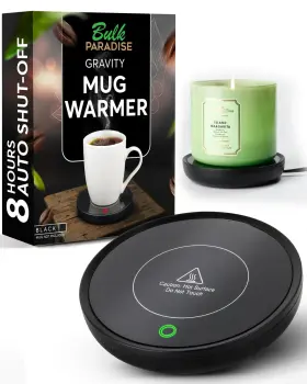 Bulk Paradise 060830751454 Coffee Mug Warmer - Compact Cup For Desk With Auto On/off Mul
