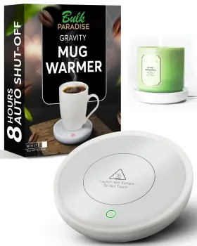 Bulk Paradise 060830751461 Coffee Mug Warmer 17w White With Auto Shut-off Gravity Switch Electric Plate