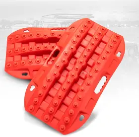 Rtk3-red-frd Bunker Indust Off Road Traction Boads 2 Pcs Short Recovery Track Mats