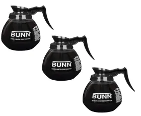 10607 Bunn Coffee Pot Decanter/carafe Black Regular - New Glass Design Shape Ergonomic