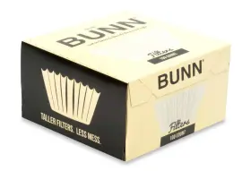 43211-412 Bunn 100-count White Coffee Basket Filters 2-pack Packaging May Vary