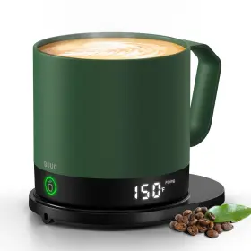 Buuo 717164574024 Self Heating Coffee Mug 14 Oz Temperature Control Smart Double Sided And
