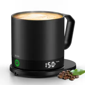 Buuo 717164574031 Self Heating Coffee Mug 14 Oz Temperature Control Smart Double Sided And Realt