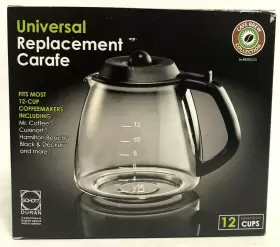 Gl312 Caf Brew Medelco Carafe Universal Replacement 12 Cups Glass Coffee Black