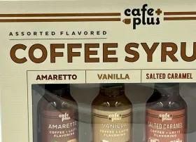 Cafe Plus 702014303459 Assorted Flavored Coffee Syrups 4 Pack 2.3 Fluid Oz Each 4/2025 Expire #2
