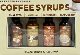 Cafe Plus 702014303459 Assorted Flavored Coffee Syrups 4 Pack 2.3 Fluid Oz Each 4/2025 Expire #3