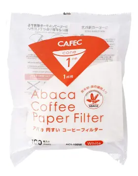 888005303 Cafec 100-pack White Cone-shaped V60 01 Style Universal 1 To 2 Cup Disposable Coffe